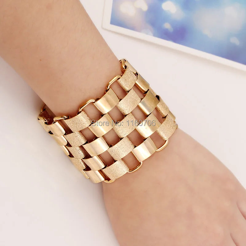 Bracelets de créateur en alliage de couleur or