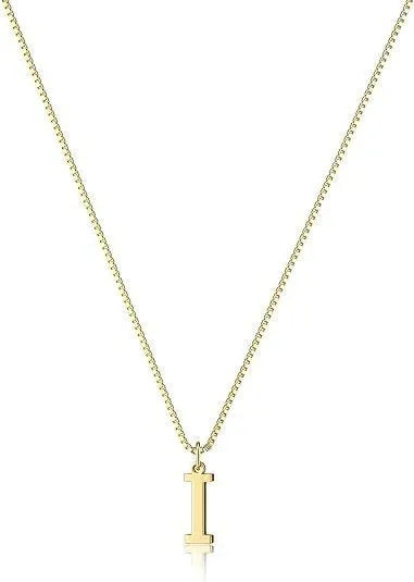 Collier initial plaqué or 18 carats