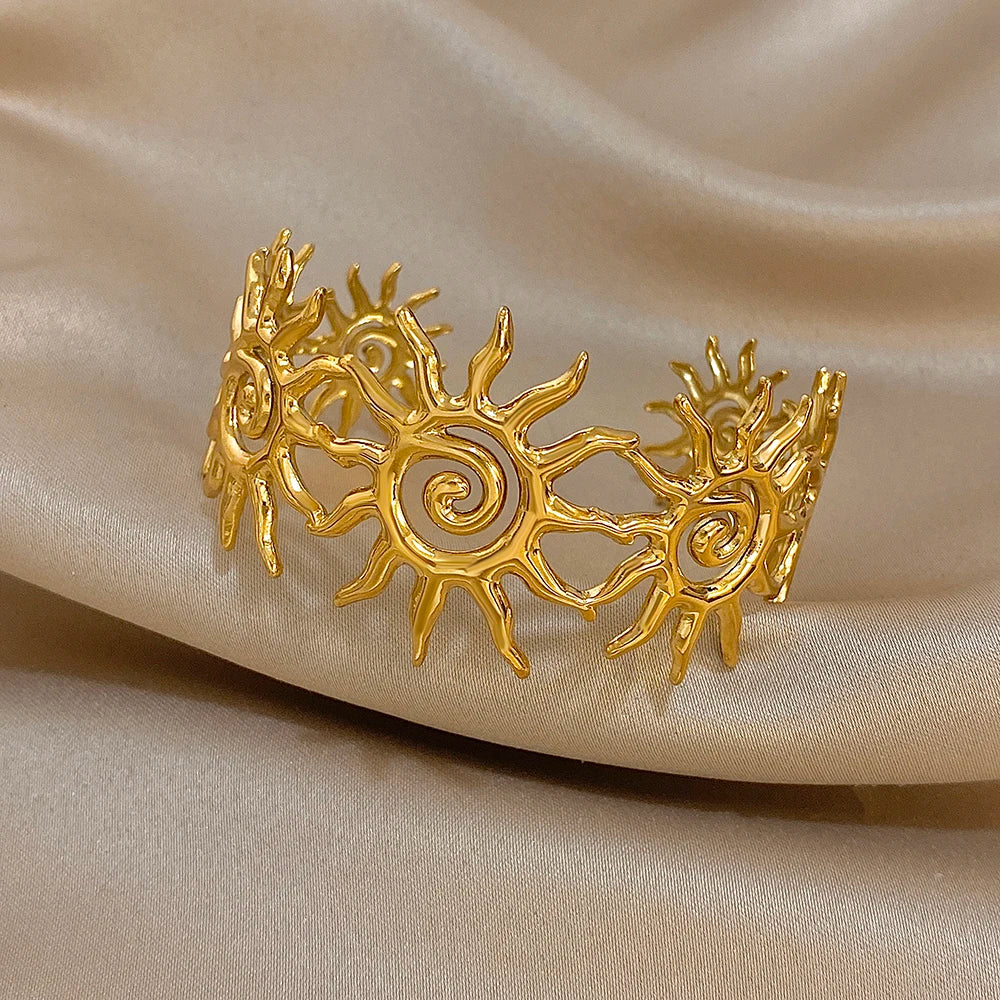 Bracelet manchette or