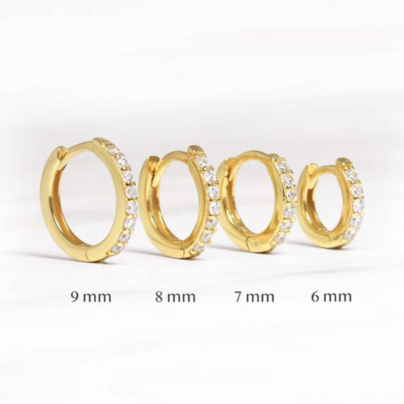Boucles d'oreilles créoles en argent Sterling 925