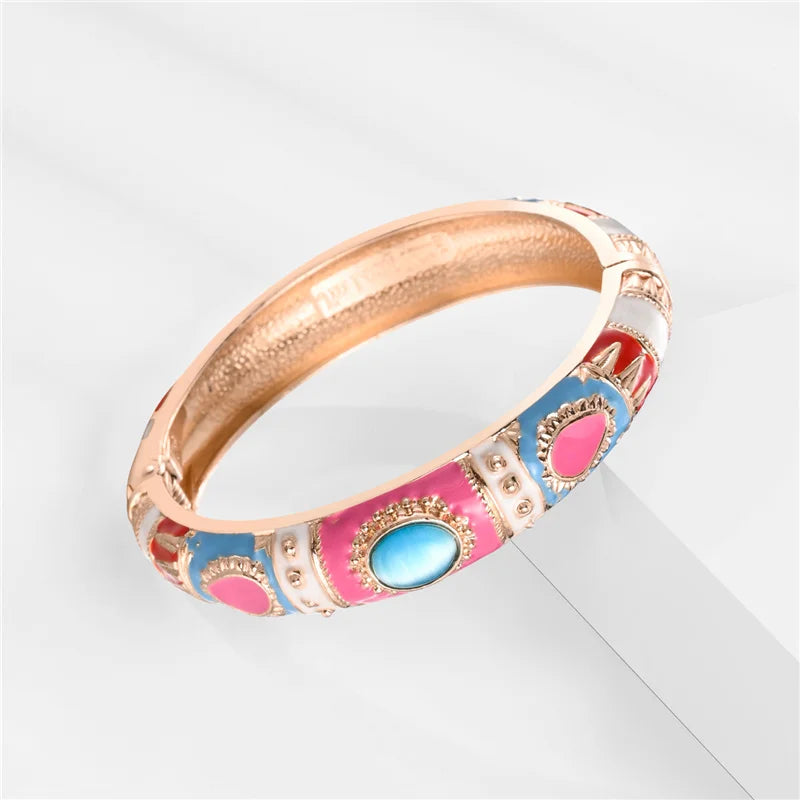 Bracelet en émail pour femmes, bracelet hawaïen, bohème