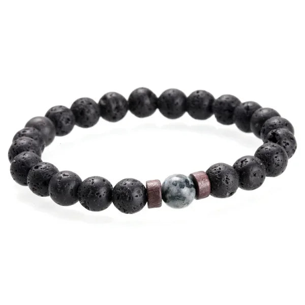 Bracelet pour hommes, perle de pierre de lune