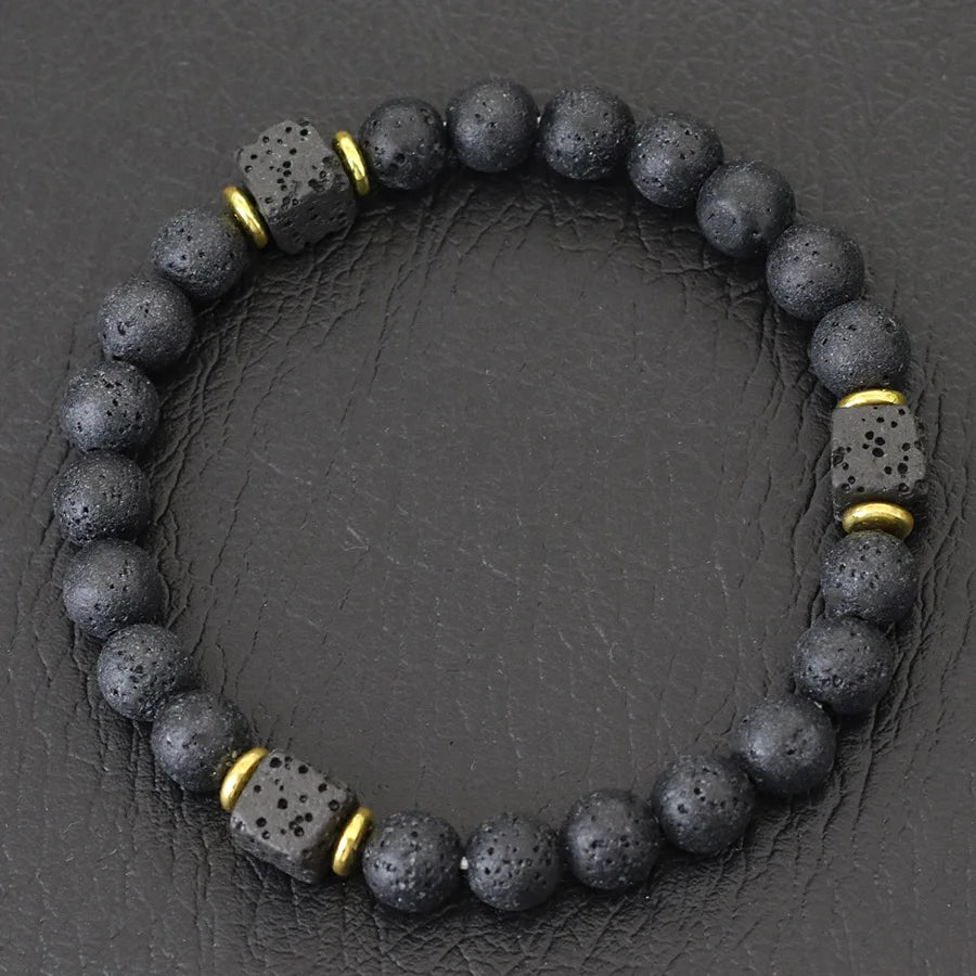 Bracelet en pierre de lave