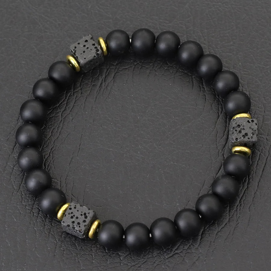 Bracelet en pierre de lave