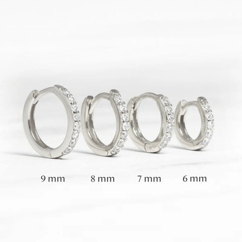 Boucles d'oreilles créoles en argent Sterling 925