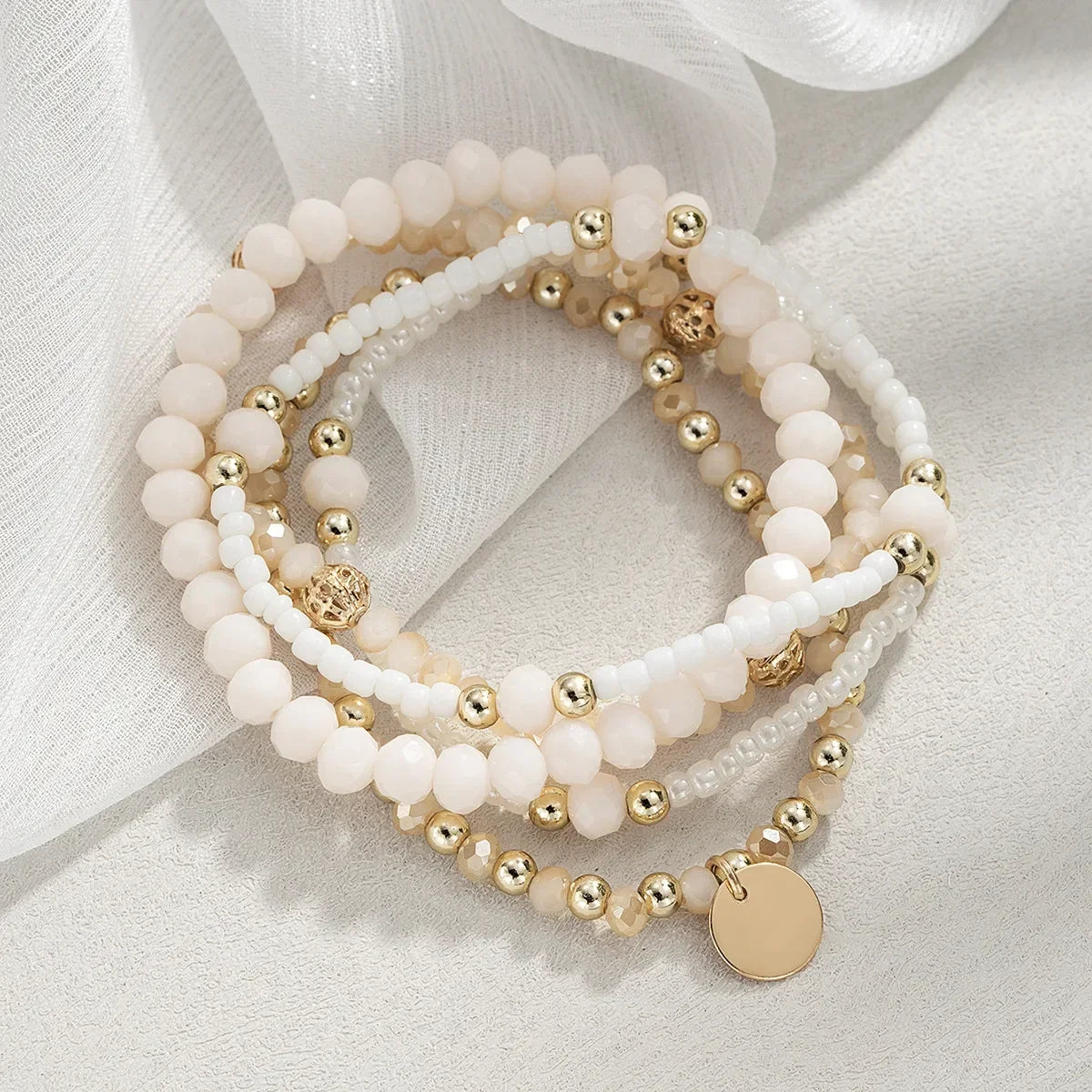 Ensemble de bracelets en perles de résine pour femmes, 5 pièces
