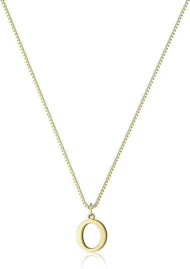 Collier initial plaqué or 18 carats