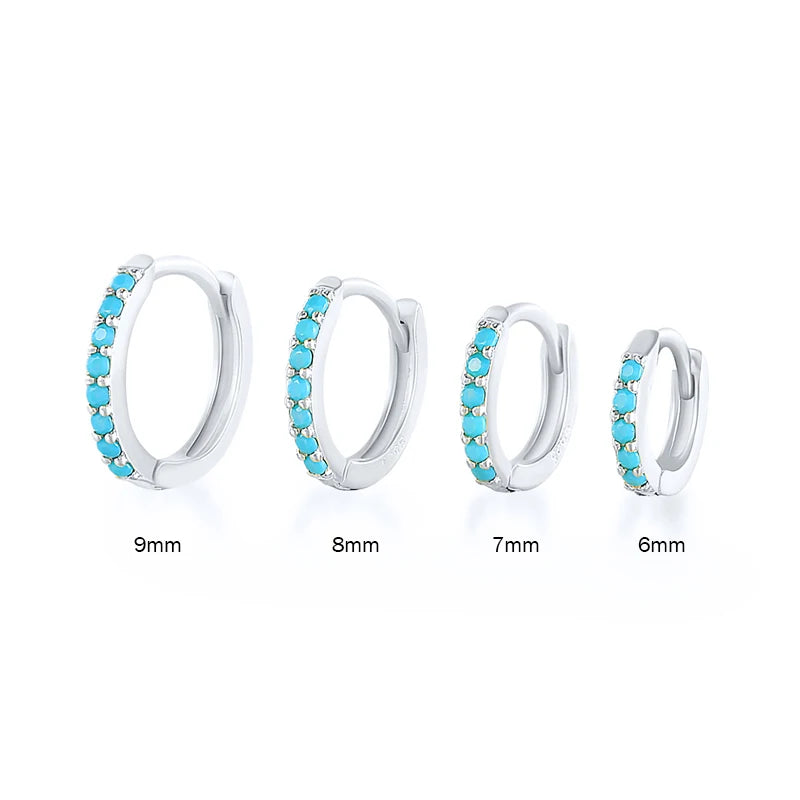 Boucles d'oreilles créoles en argent Sterling 925
