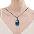 Collier pendentif en Labradorite naturelle