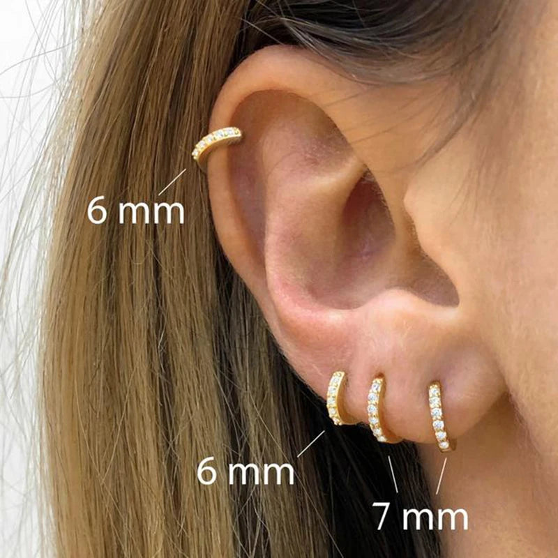 Boucles d'oreilles créoles en argent Sterling 925