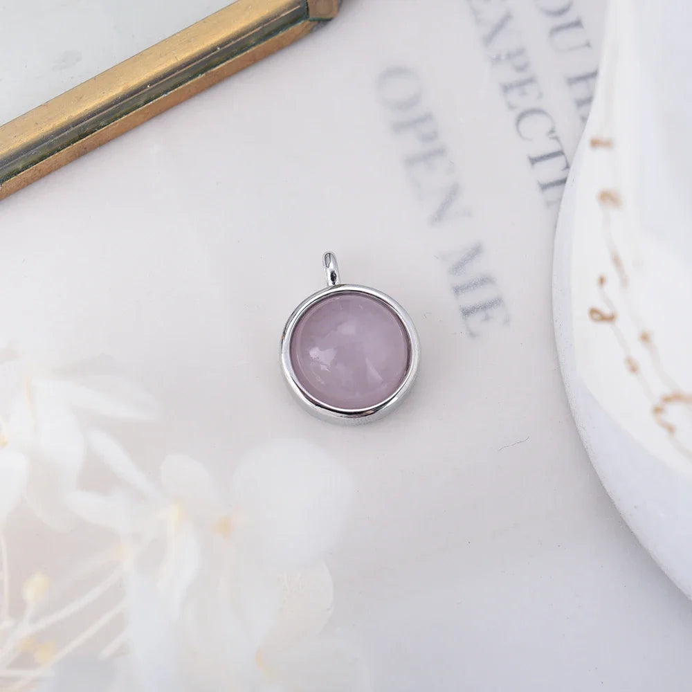 collier avec pendentif en pierre de lune, Labradorite naturelle
