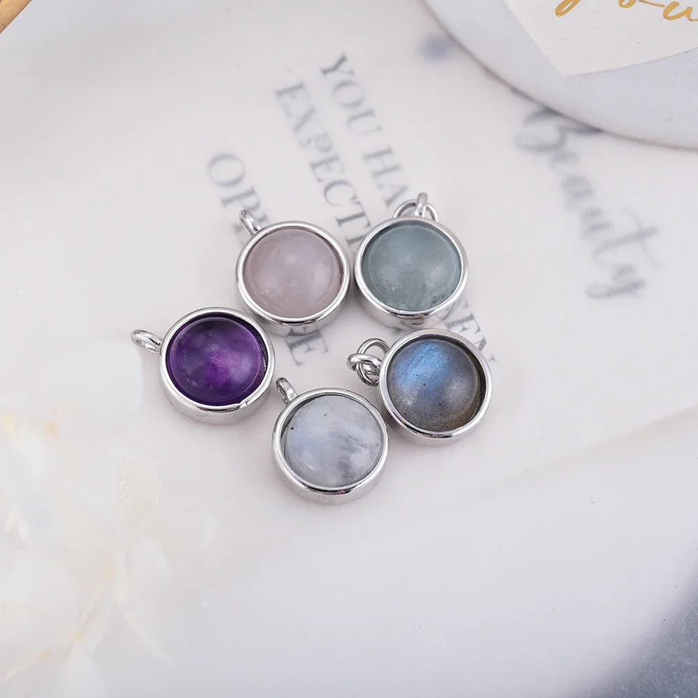 collier avec pendentif en pierre de lune, Labradorite naturelle