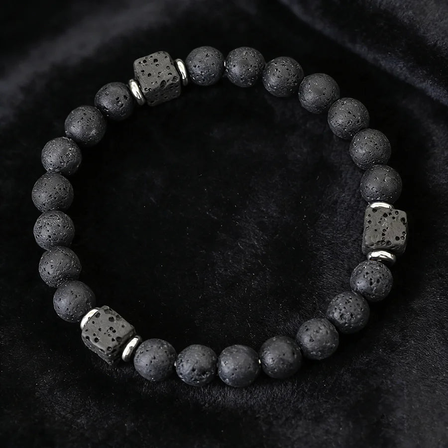 Bracelet en pierre de lave