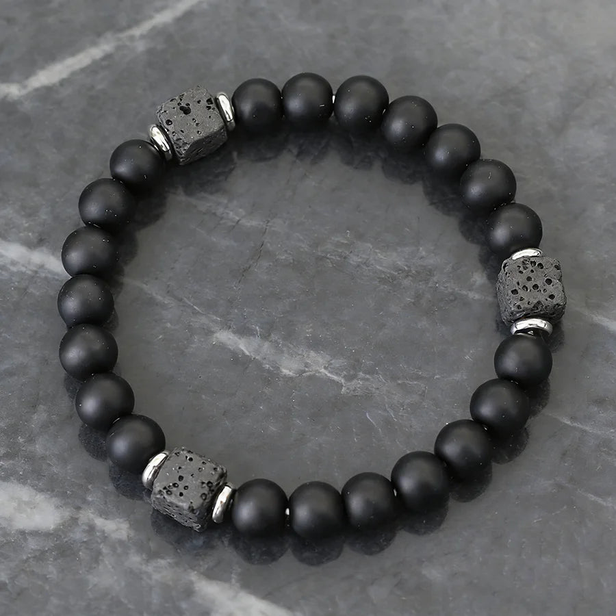 Bracelet en pierre de lave